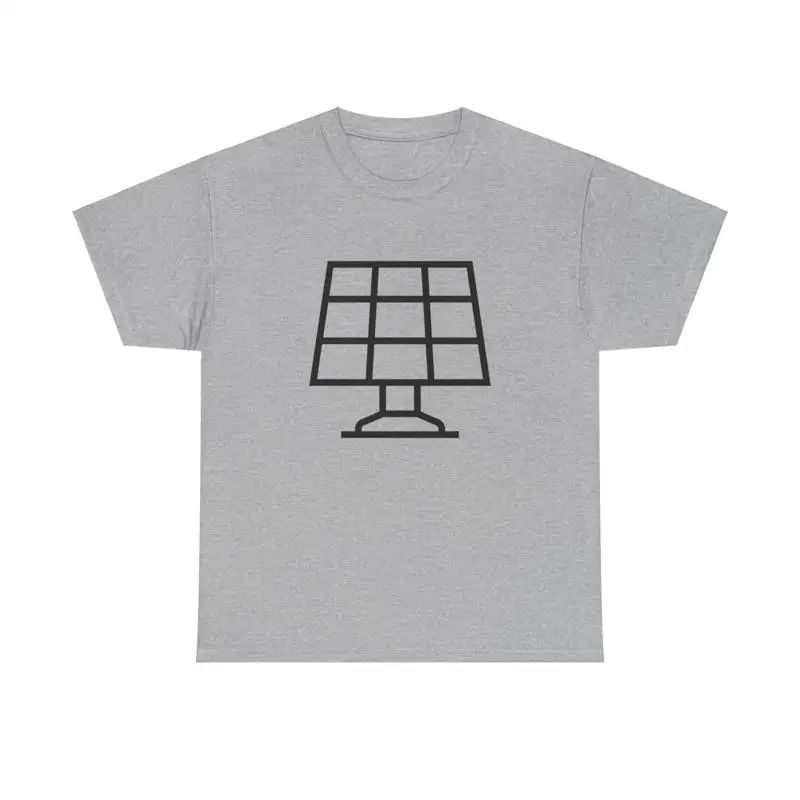 Renewable Energy Graphics - Eenvoudig T-shirt met zonnepaneel-afbeelding, trendy schoolklimaat,