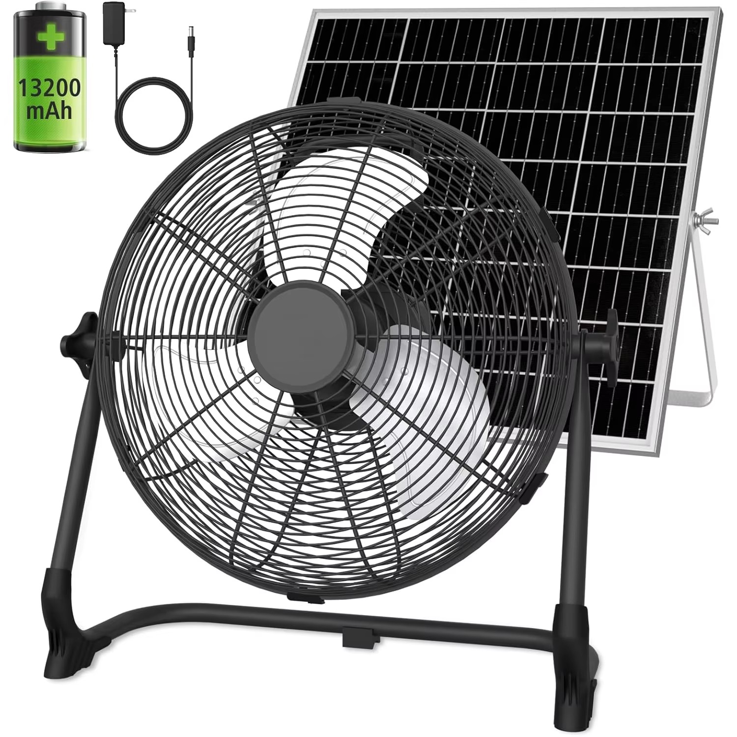 12 inch draagbare zonne-aanged - Renewable Energy Fan recensie en prijs